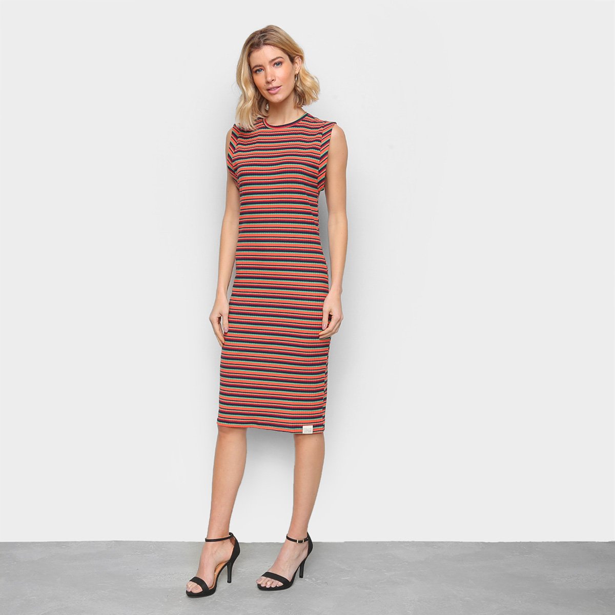 vestido colcci couro