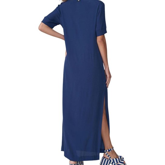 Vestido Colcci Longo Solto Com Fenda Zattini