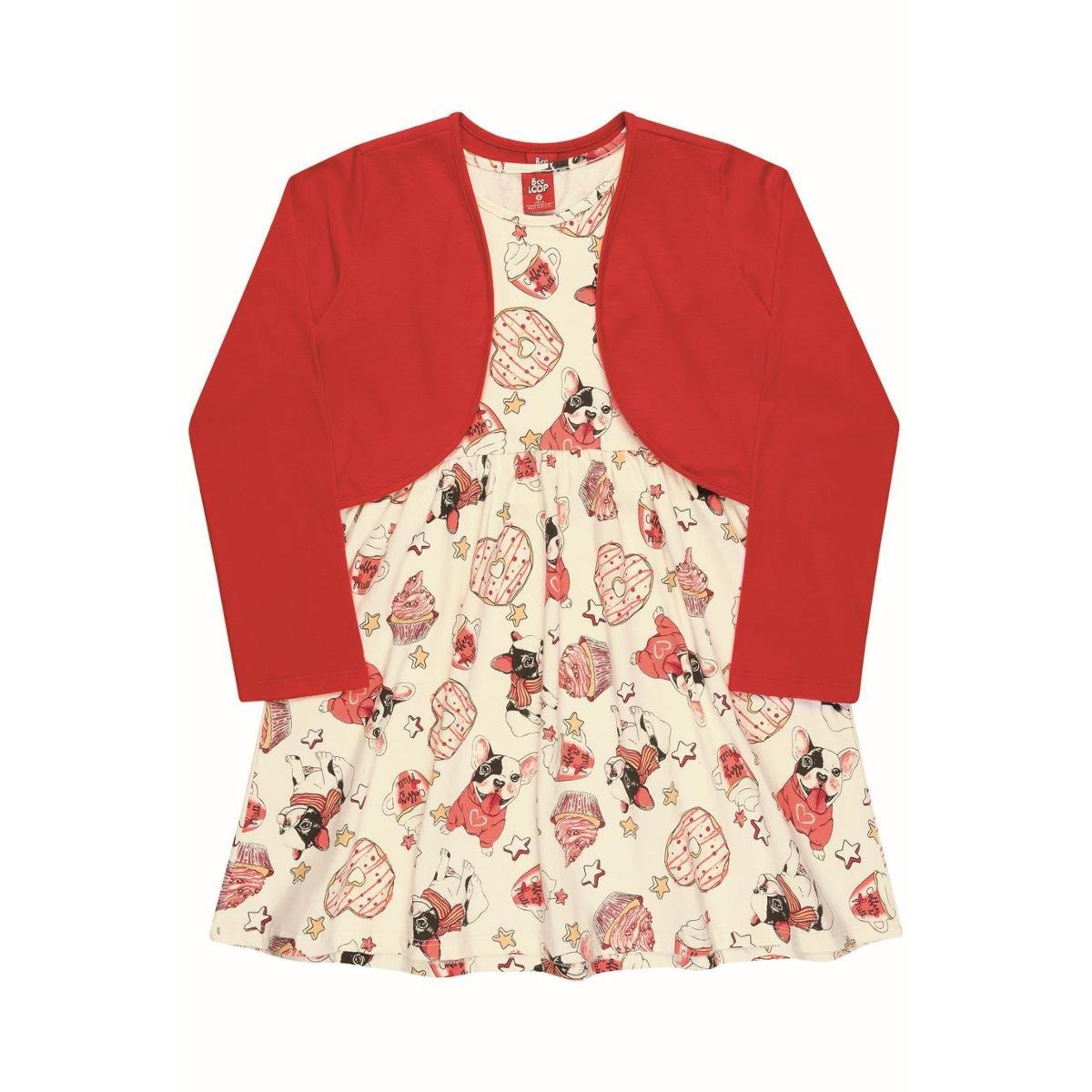 bolero infantil off white