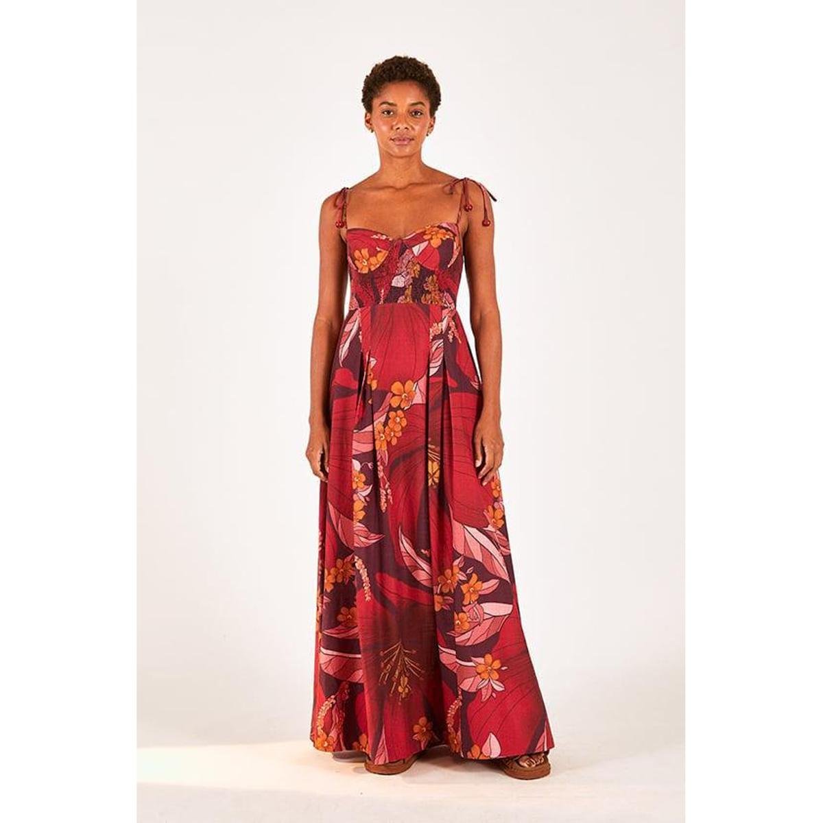 VESTIDO CROPPED FLORAL PIETRA Menor preço em VESTIDO CROPPED FLORAL PIETRA