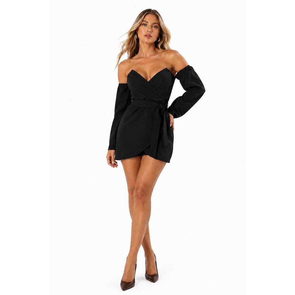 Vestido Curto D Bell Outlet Fashion Alfaiataria Preto