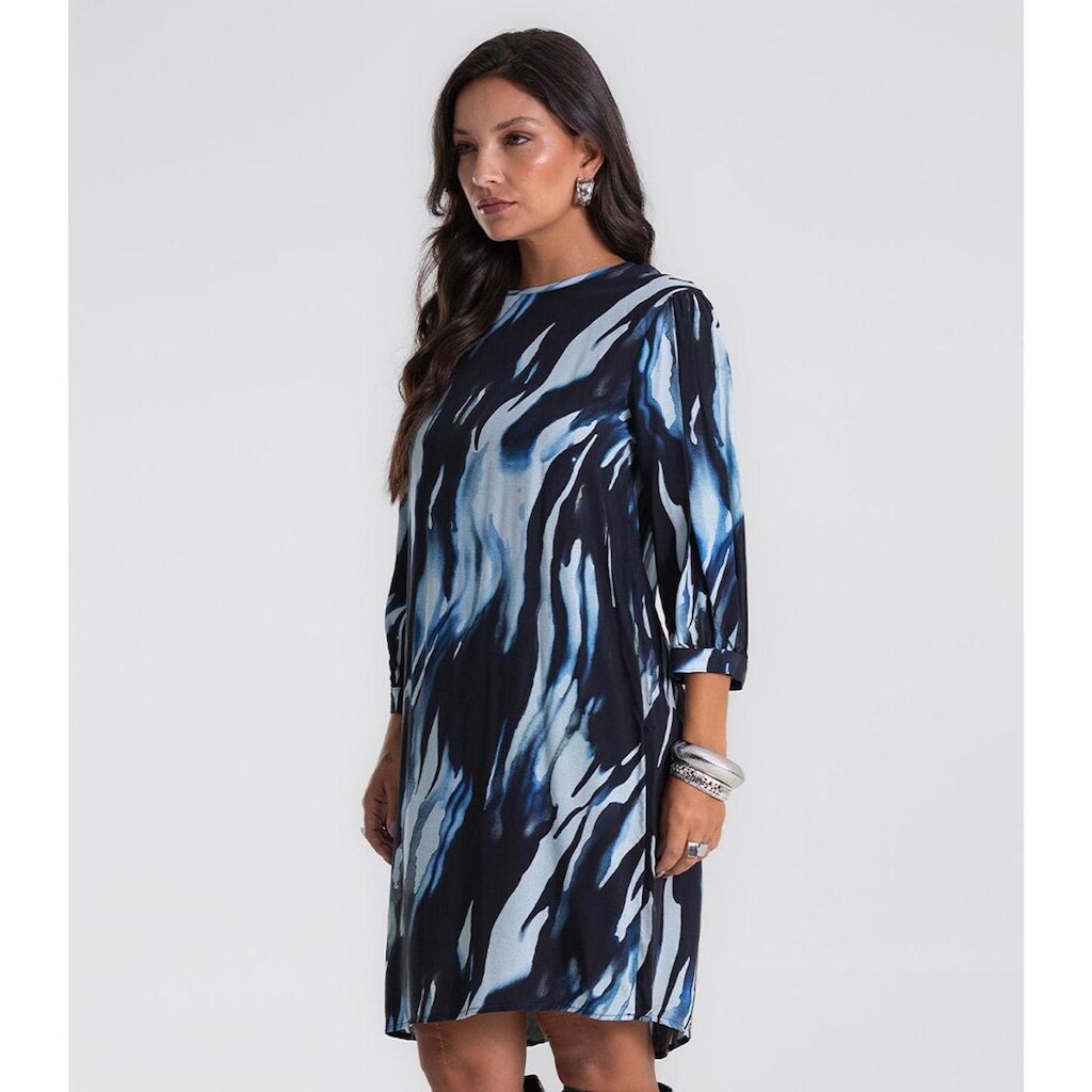 Vestido Curto Endless Viscose Khyara Feminina Azul
