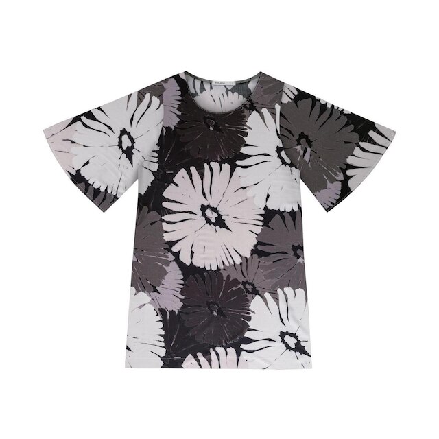 Vestido Curto Estampado Endless Cinza