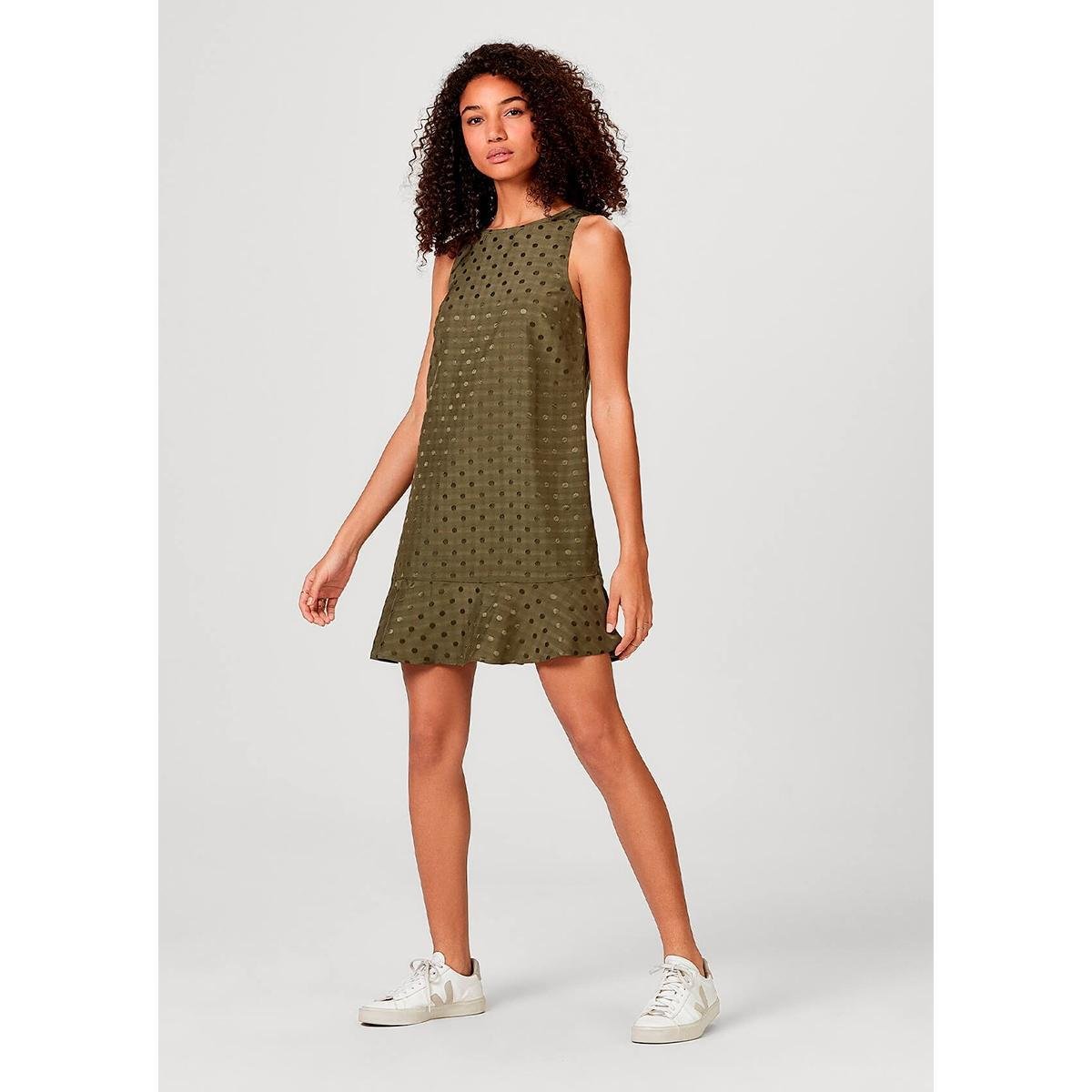 Vestido Curto Evasê Em Viscose Jacquard Feminino - Verde Menor preço em Vestido Curto Evasê Em Viscose Jacquard Feminino - Verde
