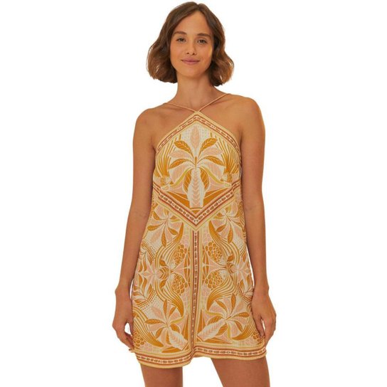 Vestido Curto Vestido Farm Zattini Vestido Curto Farm Floral De