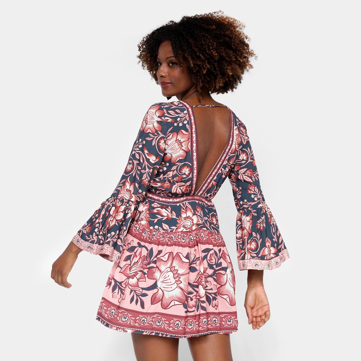Vestido Curto Farm Jardim Boho - Estampado | Zattini