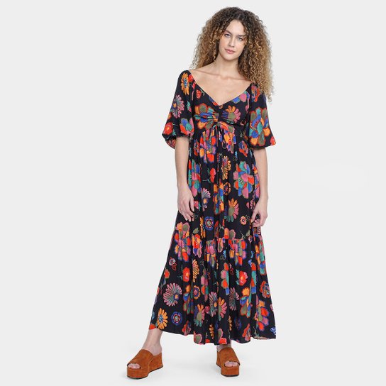 Vestido Curto Farm Peixinhos Feminino Zattini