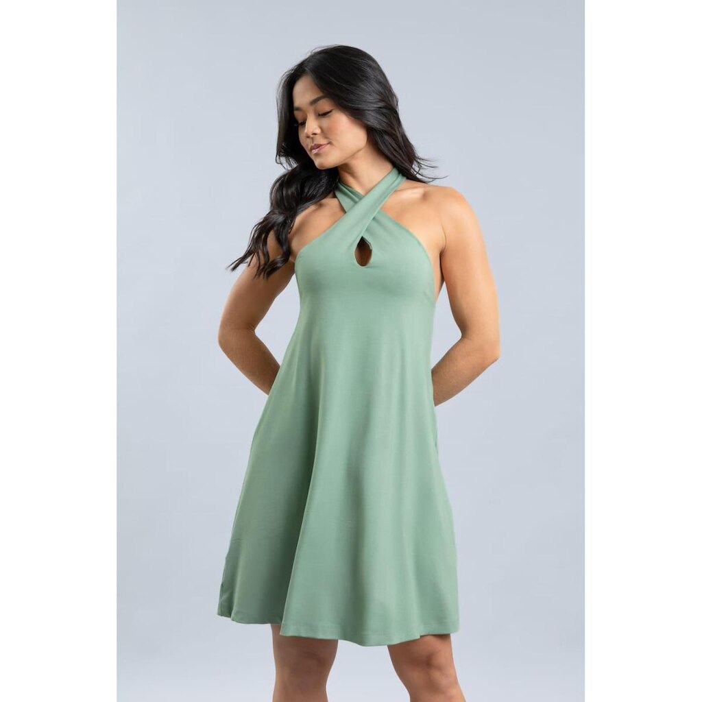 Vestido Curto Feminino Cotton Alça Transversal Dialogo