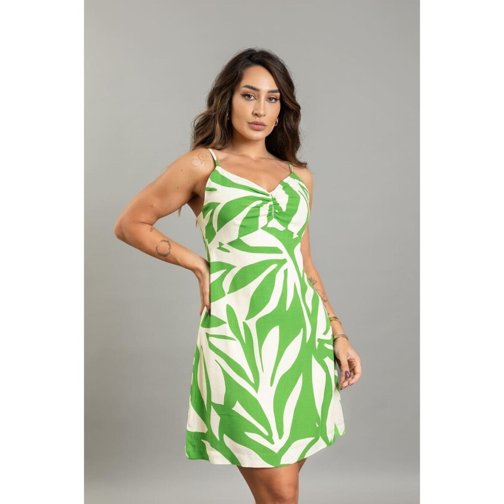Vestido Curto Feminino Estampado Floral Lemier Collection
