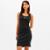Vestido Curto Lança Perfume Canelado Feminino - Preto