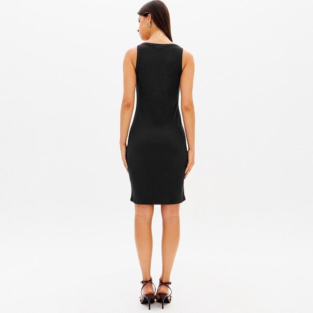 Vestido Curto Lança Perfume Canelado Feminino