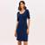 Vestido Curto Lança Perfume Canelado Feminino - Marinho
