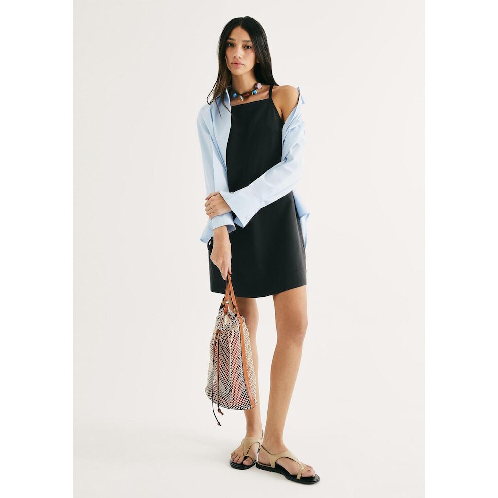 Vestido Curto Reto Em Peach Touch