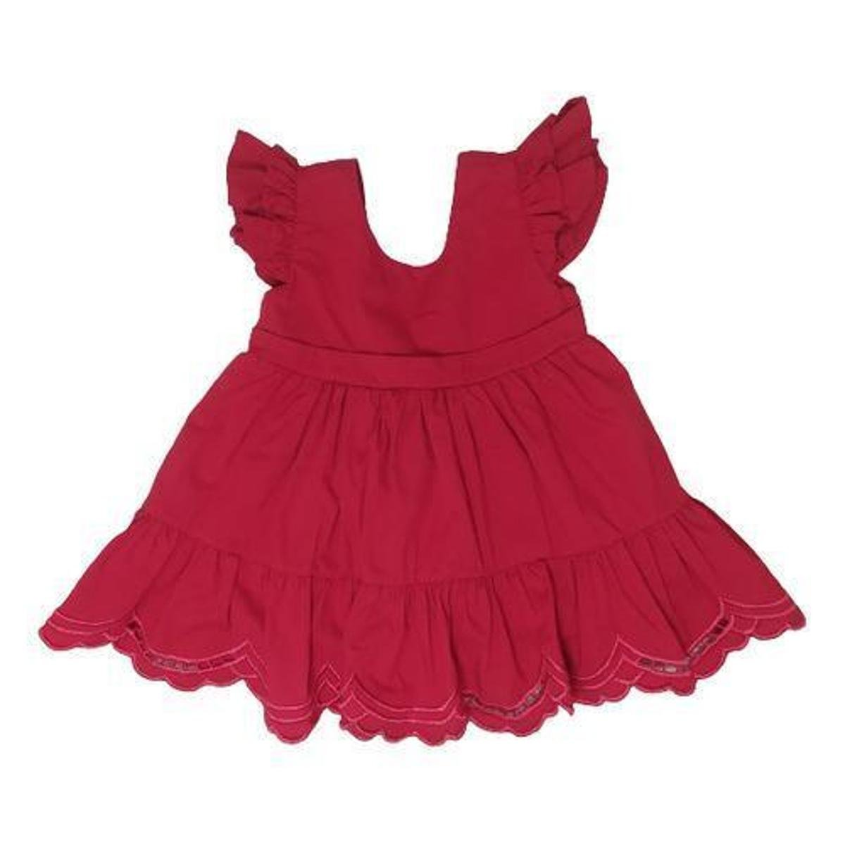 Vestido De Bebe Vermelho A Meses Roupa De Bebê Menina Zattini
