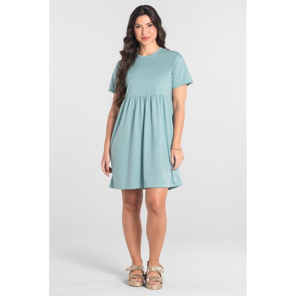 Vestido de Manga Curta em Algodão Just Basic