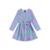 Vestido de Manga Longa com Cinto Bee Loop - Azul