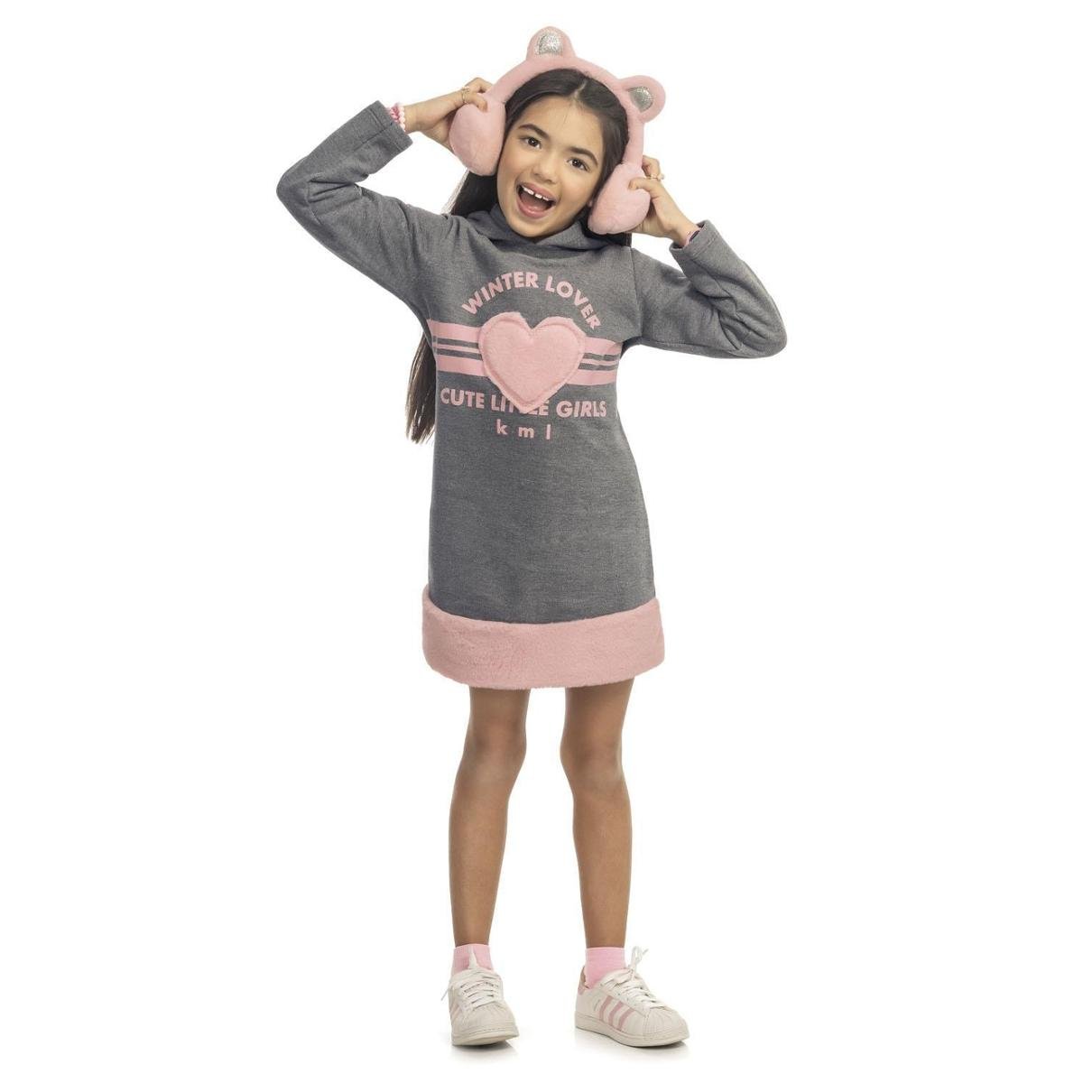 vestido de moletom infantil