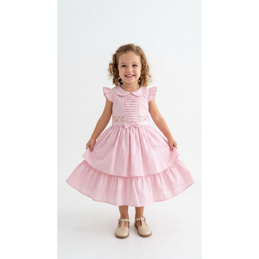 Vestido Duplo Luxo Menina Algodão Festa Verão Paraiso 18971