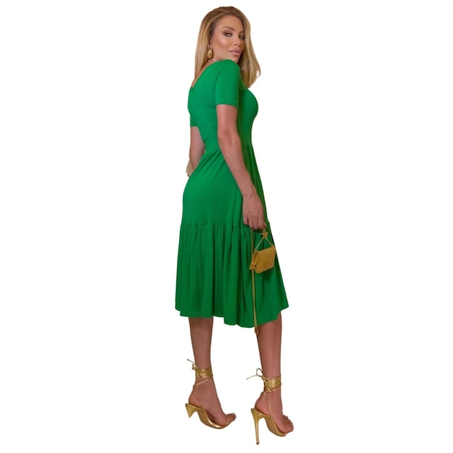 Vestido Elegante Longo Moda Feminina Tendência Verão
