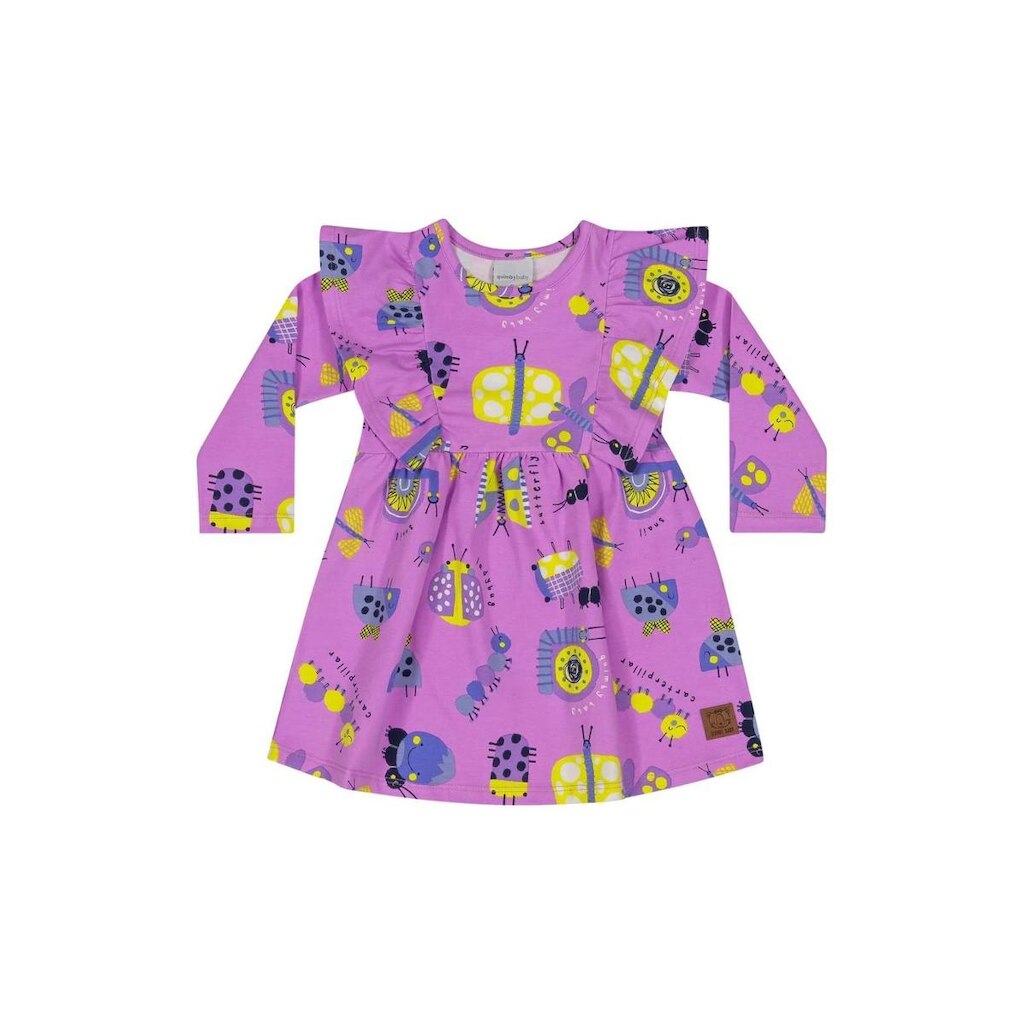 Vestido em Molecotton para Bebê Menina Quimby