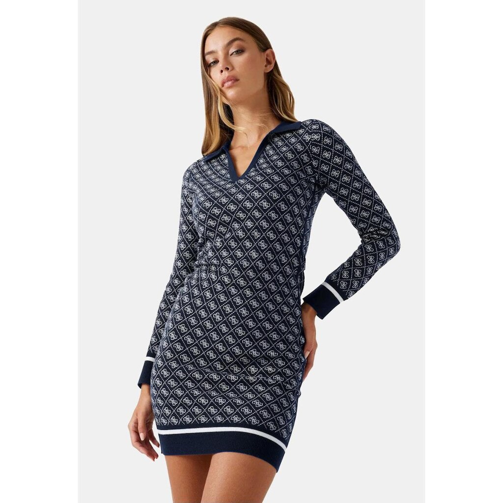 Vestido em Tricot Logo 4G Polo Eco Azul Marinho