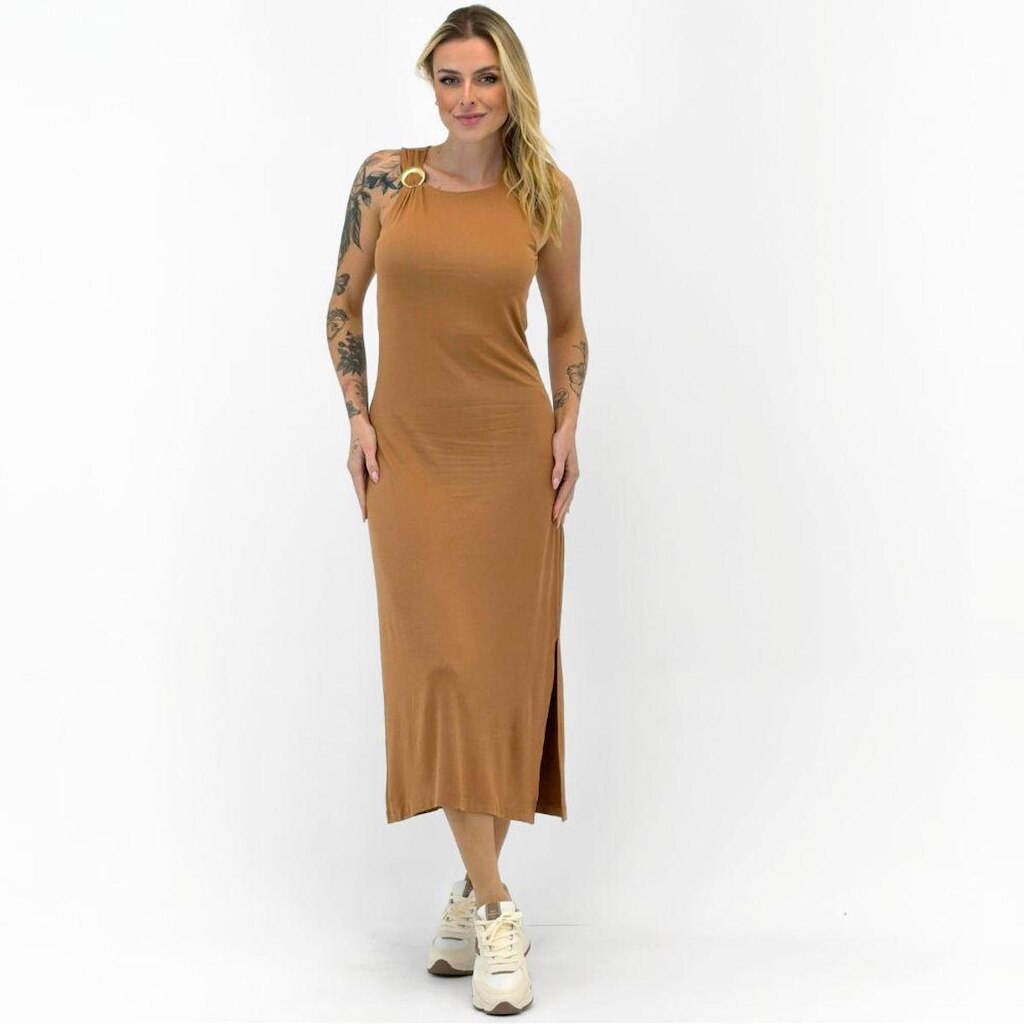 Vestido Endless Midi Regata em malha Feminino