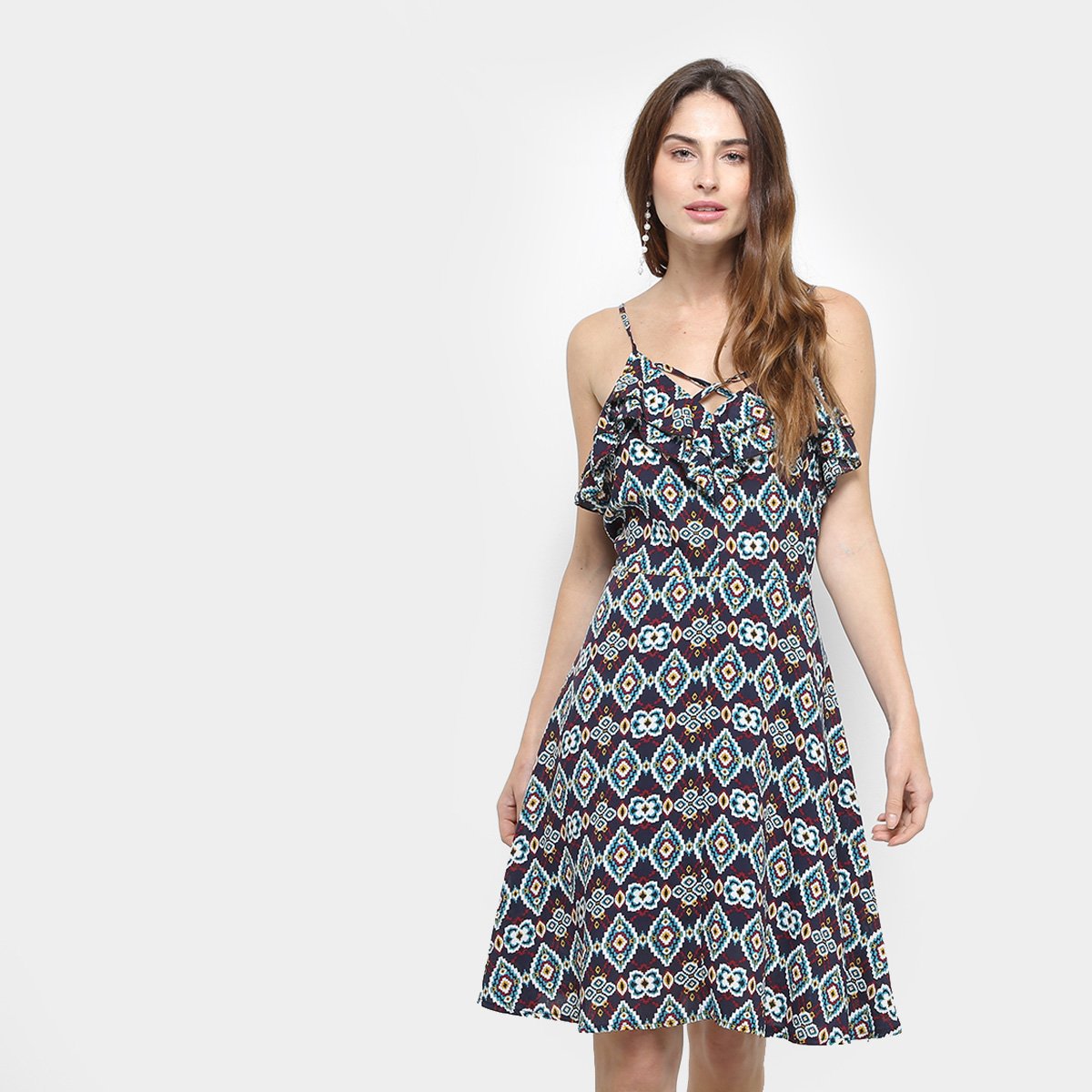 Vestido Estampado Acrobat Feminino - Azul é ruim? Vestido Estampado Acrobat Feminino - Azul é boa?