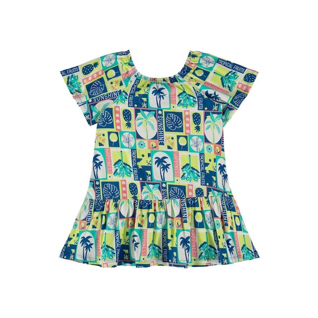 Vestido Estampado para Menina Bee Loop