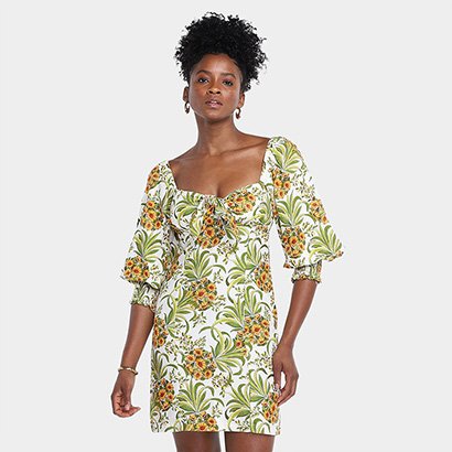 Vestido Farm Curto Abacaflor - Feminino