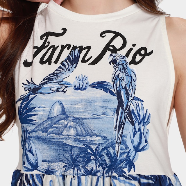 Vestido Farm Midi Portal Araras
