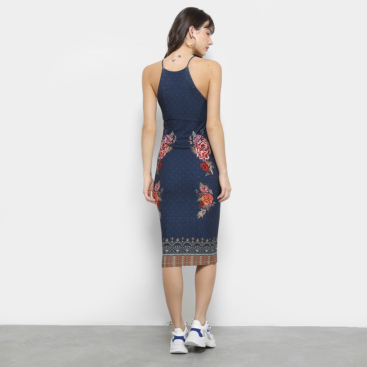 vestido midi borboleta mistica