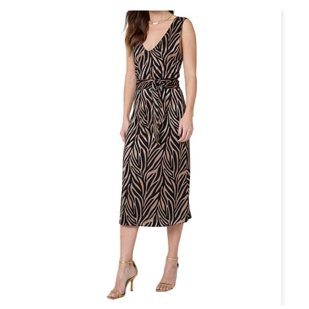 Vestido Feminino Dudalina Midi Dourado - 151144298