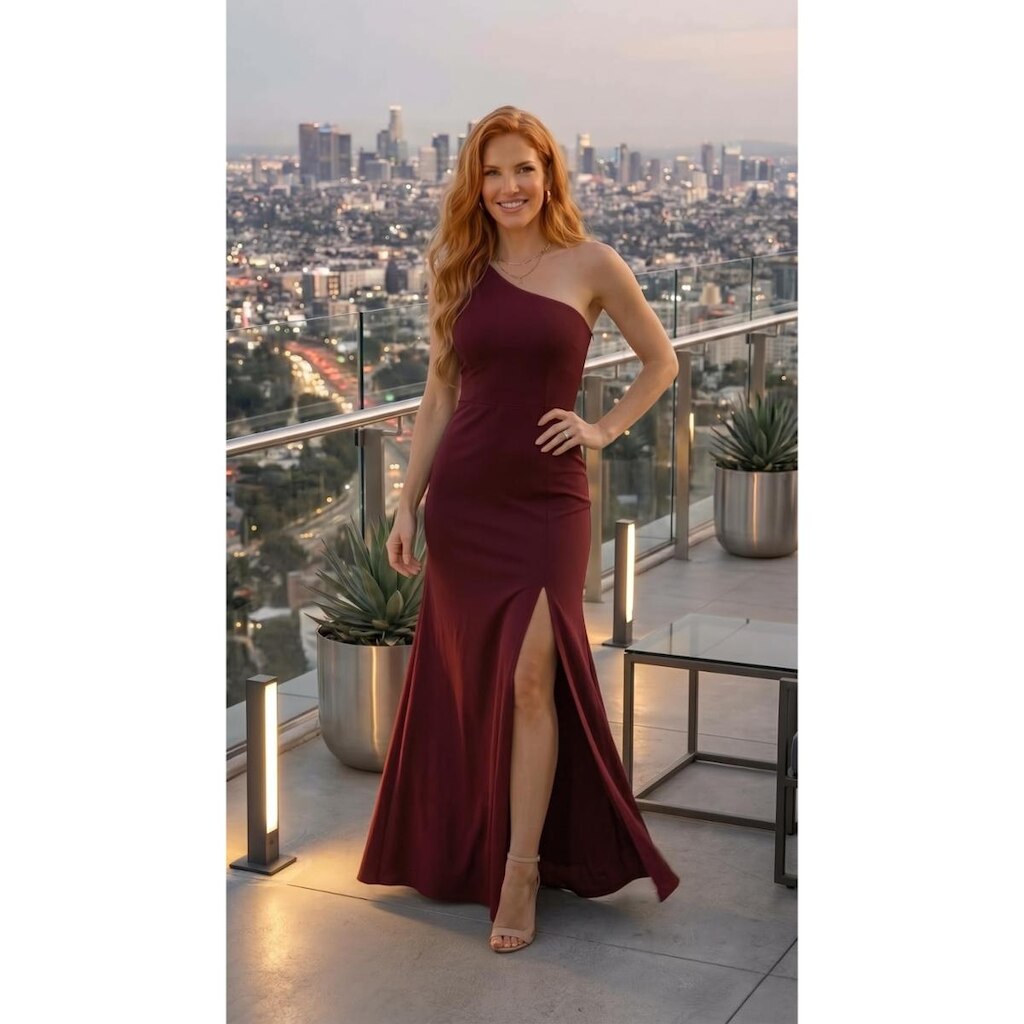 Vestido Feminino Longo Assimétrico Para Festa
