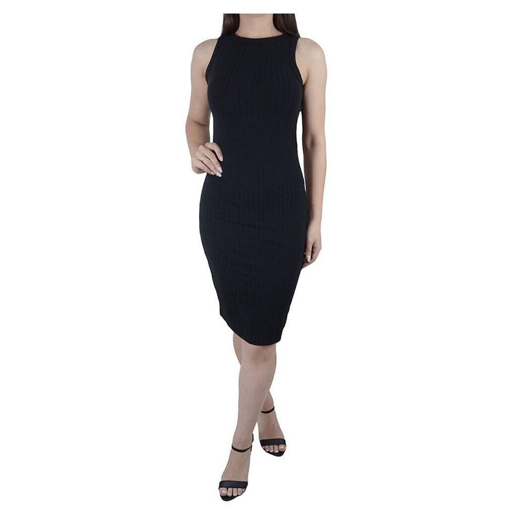 Vestido Feminino LZT Canelado Preto - 2356