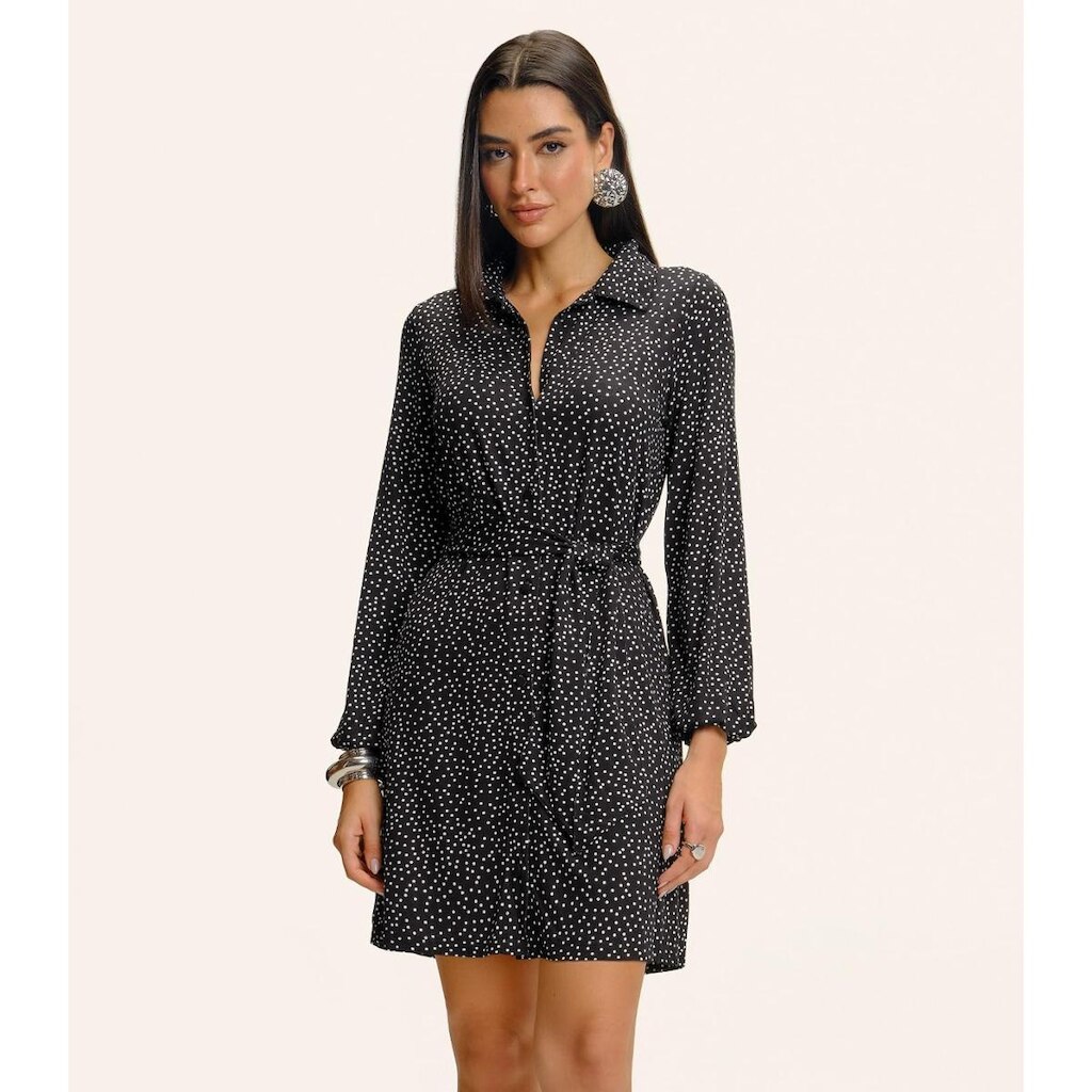 Vestido Feminino Manga Longa Bufante Endless Preto