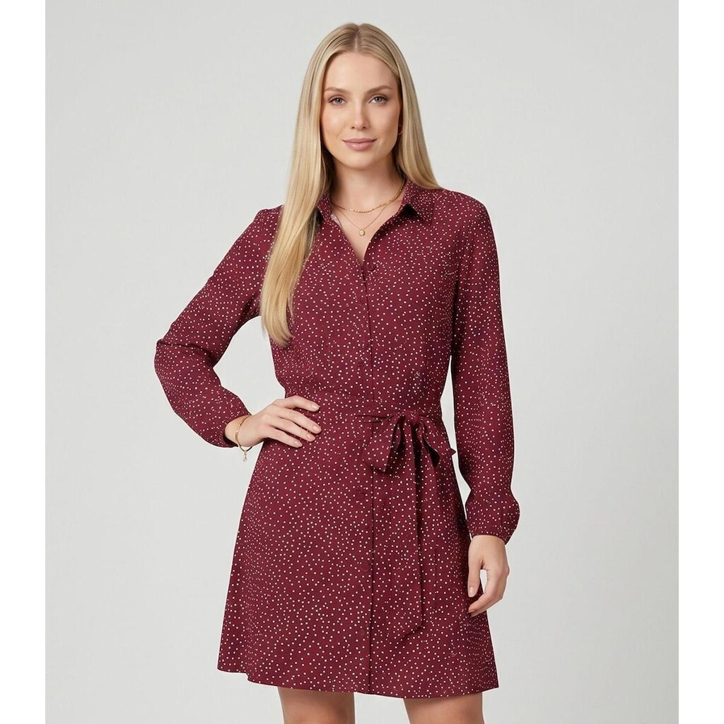 Vestido Feminino Manga Longa Bufante Endless Vermelho