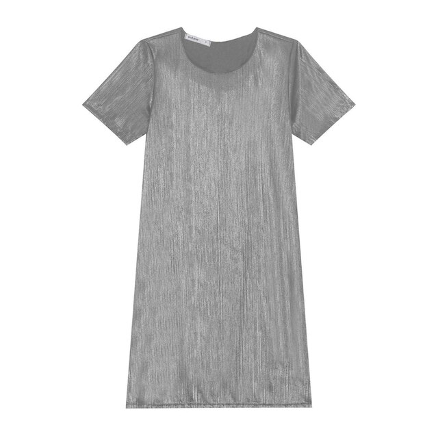 Vestido Feminino Metalizado Endless Cinza