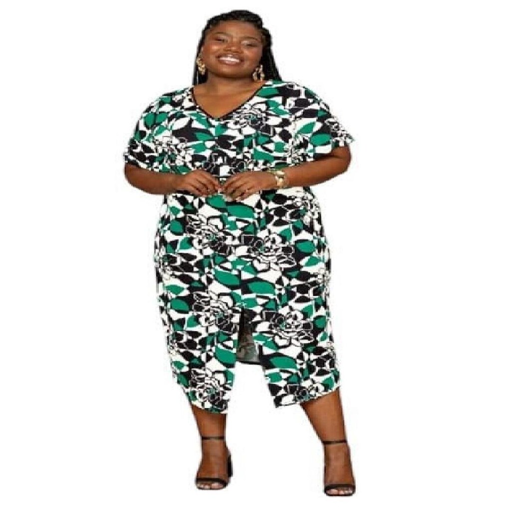 Vestido Feminino Midi Textura Suave Secret Glam Plus Size