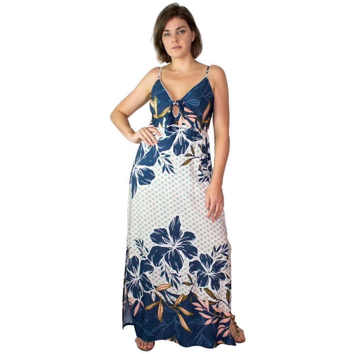 Vestido Feminino Modisch Barrado Blue Longo Estampado Casual - Azul é ruim? Vestido Feminino Modisch Barrado Blue Longo Estampado Casual - Azul é boa?