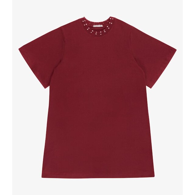 Vestido Feminino Molecotton Plus Size Secret Glam Vermelho