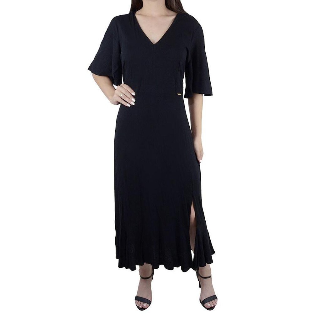 Vestido Feminino Parado no Ar Linho It Preto - 850725