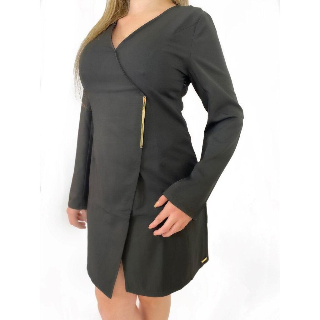 Vestido Feminino Transpassado Manga Longa Labrador Oficial