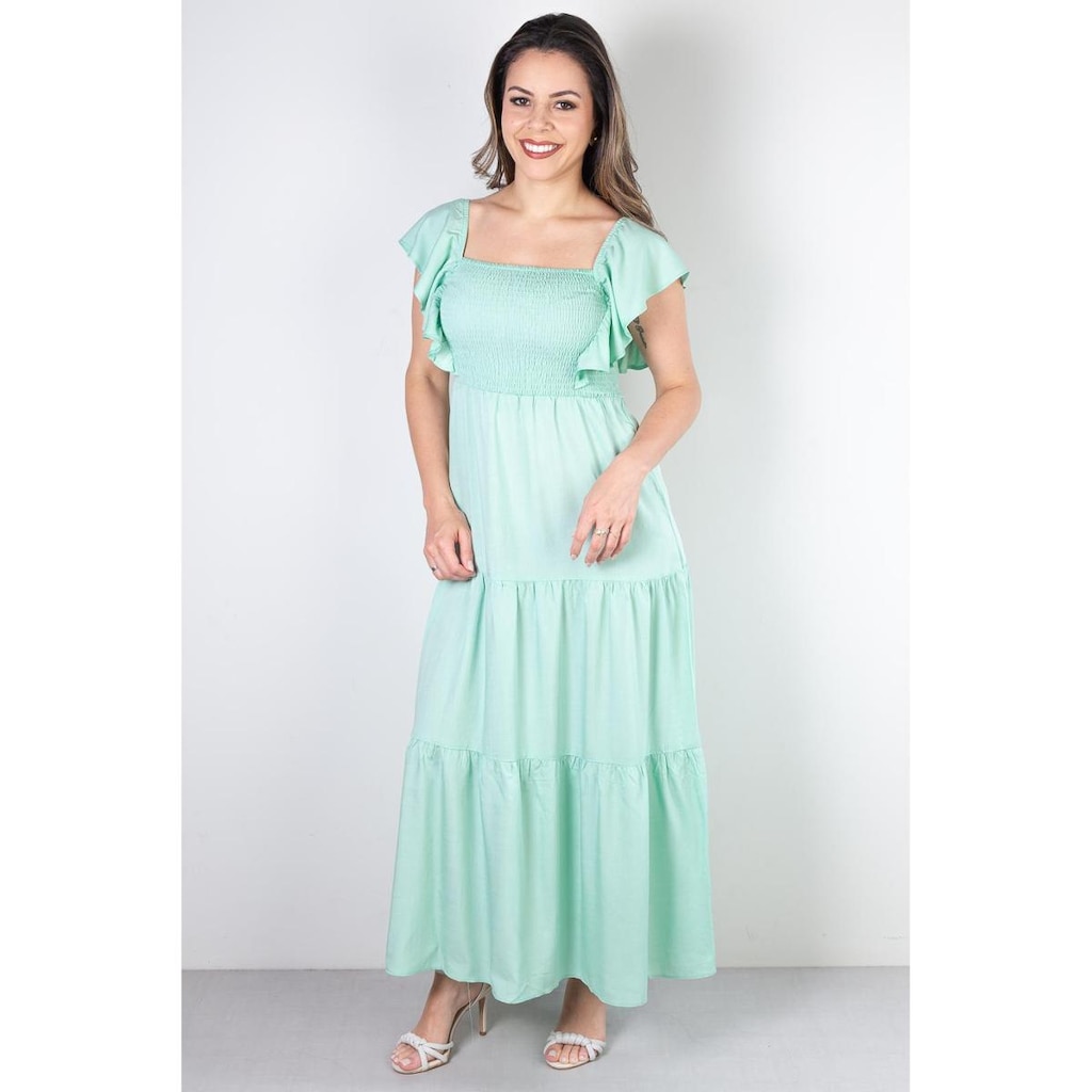 Vestido feminino viscose slub lastex 51683