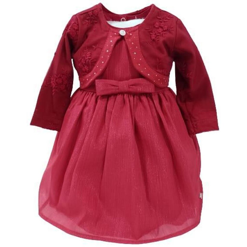 Vestido Festa Bolero Bordado Luxo Bebê Menina Paraiso 13094