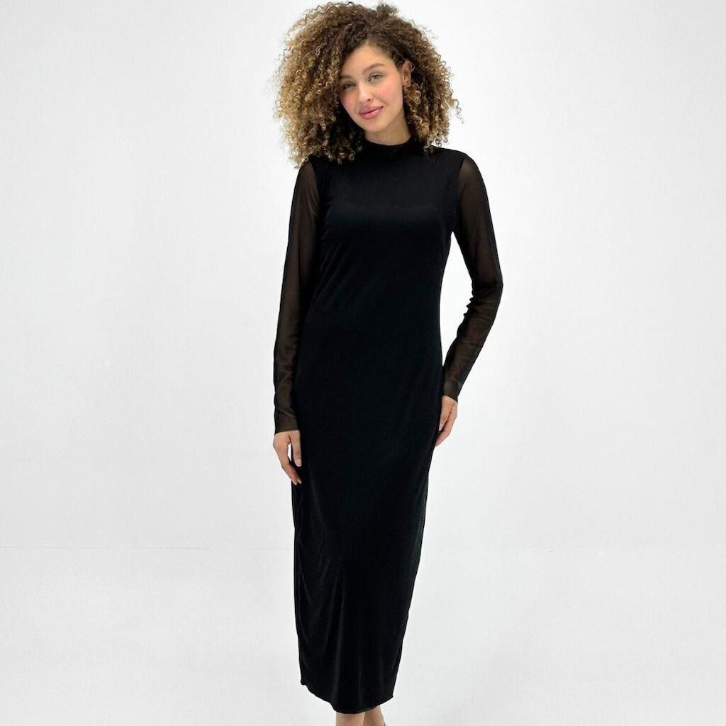 Vestido Formitz Midi Tule Manga Longa Feminino