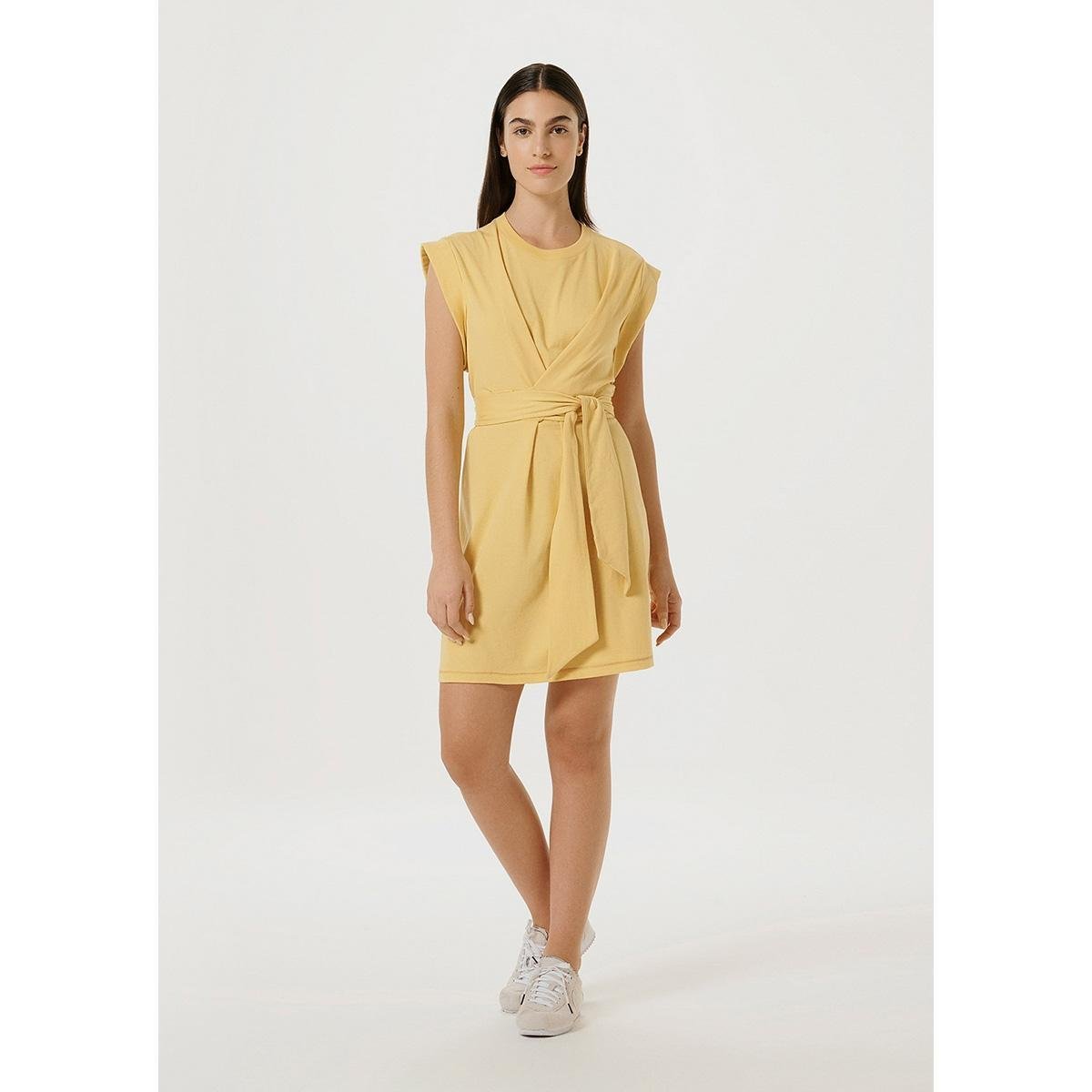 Vestido Hering Curto Sem Manga Com Transpasse Feminino - Amarelo Menor preço em Vestido Hering Curto Sem Manga Com Transpasse Feminino - Amarelo