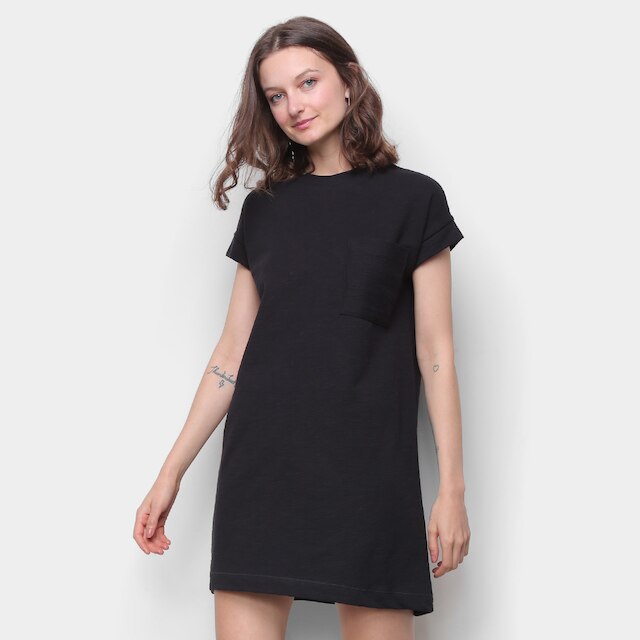 Vestido Hering Manga Curta Feminino