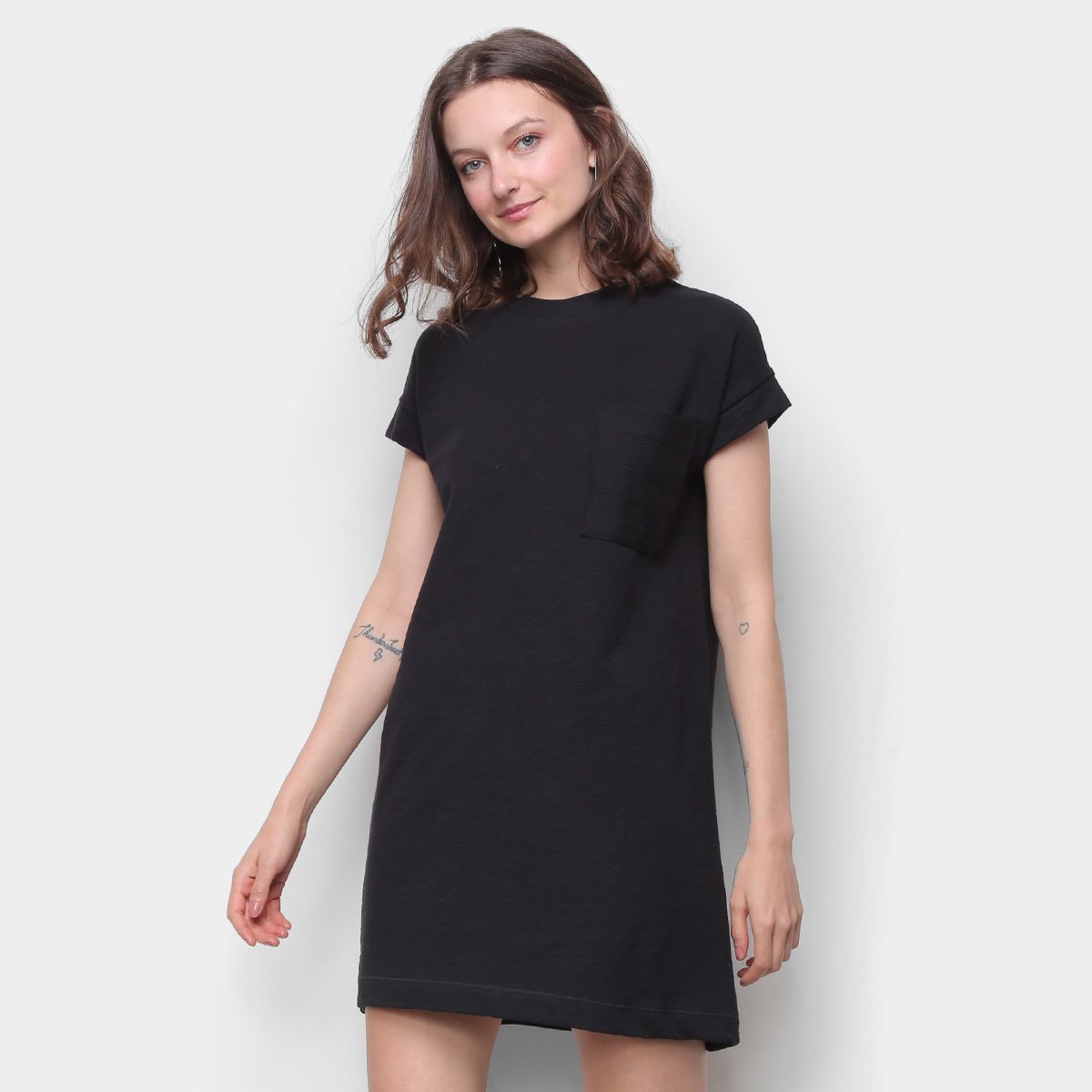 Vestido Hering Manga Curta Feminino Menor preço em Vestido Hering Manga Curta Feminino