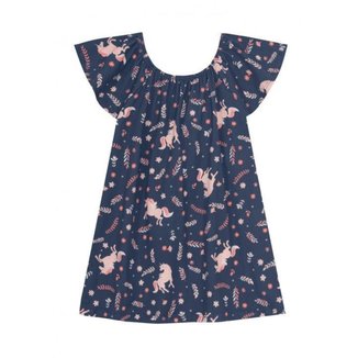 Vestido Infantil Azul Unicórnio Brandili