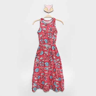 Vestido Infantil Brandili Longo Estampado - Feminino